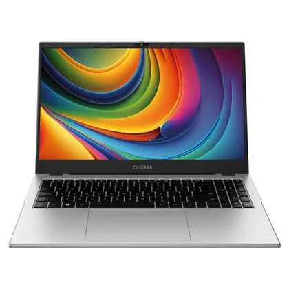 Ноутбук Digma 15,6"/ Intel N100 (0.8 GHz до 3.4 GHz)/ 8Гб/ SSD 256Гб/ Intel UHD Graphics (1920x1080) IPS/ No ODD/ Win 11 Pro/ Серебристый EVE C5802 (DN15N1-8