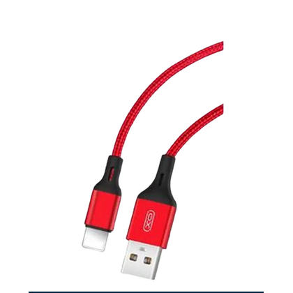 Кабель USB -XO- NB143 (Lightning, 1м, плетеный, красный)