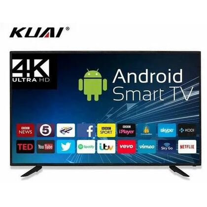 Телевизор 43" KUAI 43 inch Smart TV 4K Smart TV (Андроид 12), 4K Ultra HD, 60 Гц, HDMI х2, чёрный