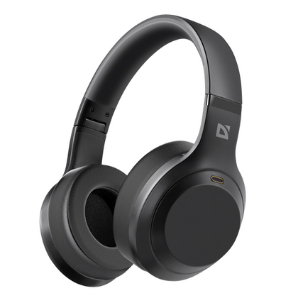 Беспроводные наушники Defender FreeMotion B695, полноразмерные, BT, Type-C. черный (63695)