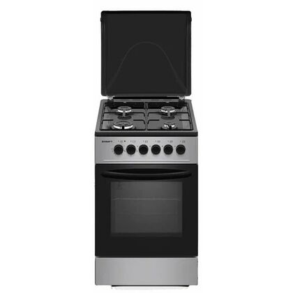 Плита комбинированная Kraft KF-FSK5302ES серебристый (конфорок - 4, духовка электро, эмаль)