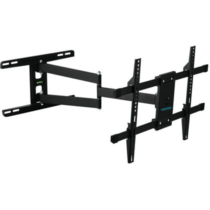 Крепление для ТВ наклонно-поворотное 22"-65" Kromax DIX-20 нагрузка max 45 кг, наклон ±15°, поворот 180°, от стены 55-712 мм, чёрный