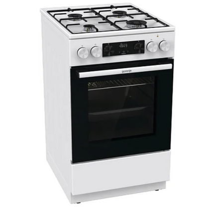 Плита комбинированная Gorenje GK5C60WJ белый (газ-к конфорок, э/ поджиг конфорок, конфорок - 4, духовка электро, решетки сталь)