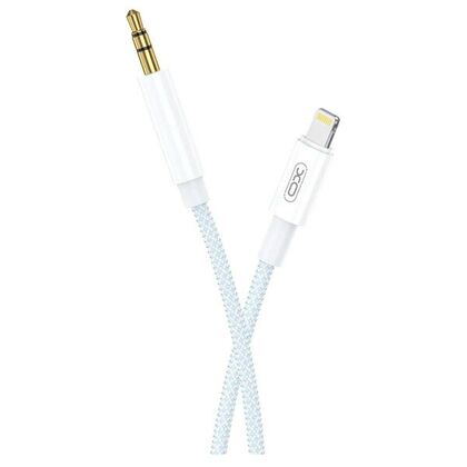 Кабель -XO- 1м, 3.5 Jack - Lightning, Плетеный, Белый, коробка, (6920680827718)