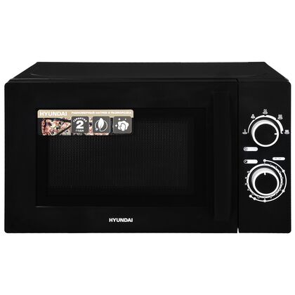 Микроволновая печь соло Hyundai HYM-M2058 черный (700 Вт, объем - 20 л, управление: механическое)