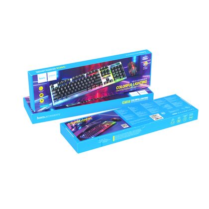 Клавиатура HOCO GM18 Luminous, беспроводная, игровая,с подсветкой, черный (6931474783684)