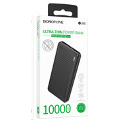 Внешний аккумулятор 10000mAh Borofone BJ55 Graceful, USB x1, Type-C x1, USB 18W x1, Type-C PD20 x1, QC3.0, пластик, черный