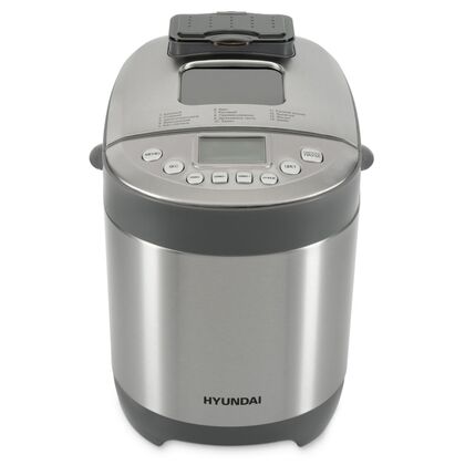 Хлебопечь Hyundai HYBM-4082 серебристый (550 Вт, макс. вес - 1000 г, количество программ - 14)