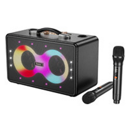 Портативная колонка напольная HOCO HA8 Ave 40W, черный, с двумя микрофонами, BT, miniJack 3.5, USB, (6942007629843)