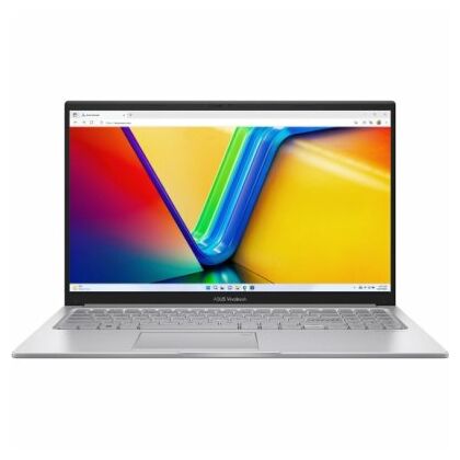 Ноутбук Asus 15,6"/ Intel i5-1335U (1.3GHz до 4.6GHz)/ 16Гб/ SSD 512Гб/ Intel Iris Xe Graphics (1920x1080) IPS/ No ODD/ Без ОС/ Серебристый X1504VA-NJ433 (90