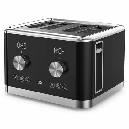 Тостер BQ T4000 черный/ серебристый (850 Вт, количество обжаривания - 7)