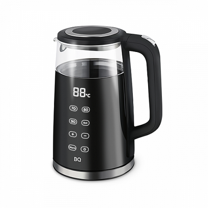 Чайник электрический BQ KT1705P черный (2200 Вт, объем - 1.7 л, корпус: стекло/ пластик)