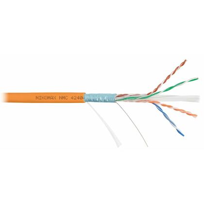 Кабель Cu FTP, Внутренний, 4x2x0.55, бухта 305м., Cat6, Nikomax нг(А)-HF (NMC 4240C-OR)
