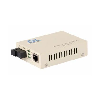 Медиаконвертер Nikomax GL-MC-UTPF-SC1F-18SM-1550 (WDM SC 10/ 100Mb, 20 Km, ТХ1550, LFP) + БП