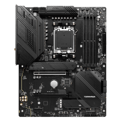 Материнская плата Msi sAM5: MAG B650 TOMAHAWK WIFI [B650,4*DDR5,1*PCI Ex1,2*PCI Ex16,6*SATA3,3*M.2,2*USB 2.0,7*USB 3.2,HDMI,DisplayPort,ATX]