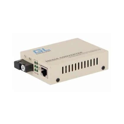 Медиаконвертер Nikomax GL-MC-UTPF-SC1F-18SM-1310-N (WDM SC 10/ 100Mb, 20 Km, ТХ1310) + БП