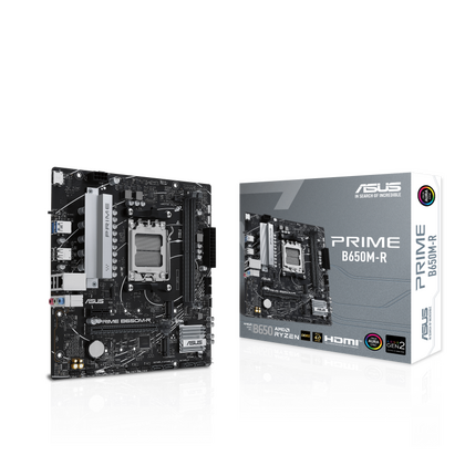 Материнская плата Asus PRIME B650M-R AM5 DDR5 Micro-ATX 4*SATA3 2*M.2 (PCIe x4)1*PCI Eх4.0 x16 1*PCI Ex1.0 x1 HDMI 4*USB 2.0 2*USB 3.2
