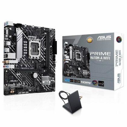 Материнская плата Asus PRIME H610M-A WIFI [H610, 2*DDR5,2*PCI,1*PCIex1,1*PCIEx16, 4*Sata3, 1*M.2,4*USB 2.0, HDMI,DisplayPort,2*PS/ 2, Micro-ATX]