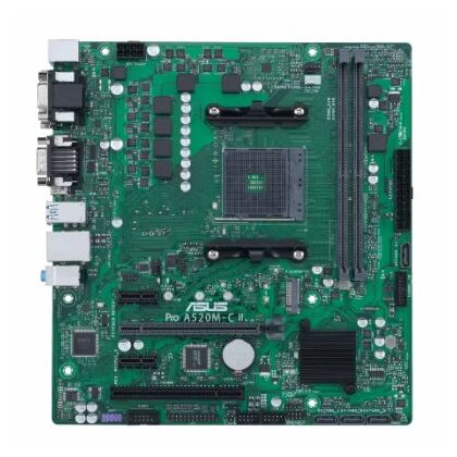 Материнская плата Asus PRO A520M-C II/ CSM [AMD A520,2*DDR4, 4*SATA3,1*M.2,2*USB 2.0,4*USB 3.2 HDMI, D-SUB,DVI-D,DisplayPort,2*PS/ 2,Micro-ATX]