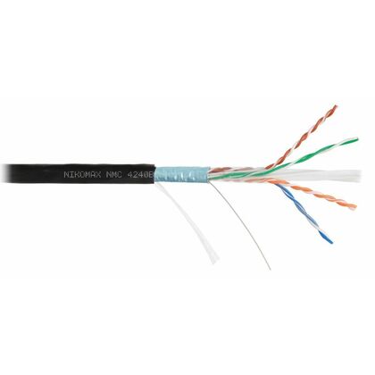 Кабель Cu FTP, Внешний, 4x2x0.55, бухта 305м., Cat6, Nikomax (NMC 4240B-BK)
