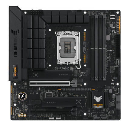 Материнская плата Asus TUF GAMING B760M-PLUS [B760,4*DDR5,1*PCI E x1,2*PCI Ex16,4*SATA3,2*M.2,2*USB 2.0,6*USB 3.2,HDMI,DP,Micro-ATX]