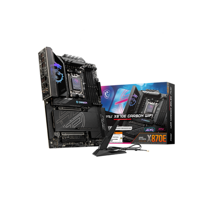 Материнская плата MSI MPG X870E CARBON WIFI[AM5,AMD X870E,4*DDR5,1*PCI Ex4,1*PCI Ex16,4*SATA3,4*M.2,USB 3.2,HDMI,ATX]