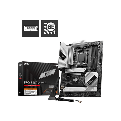 Материнская плата MSI sAM5:PRO B650-A WIFI [AMD B650, 4*DDR5, 2*PCIEx16, 1*PCIEx1, 6*Sata3, 3*M.2,2*USB 2.0,6*USB3, DisplayPort, HDMI,ATX]