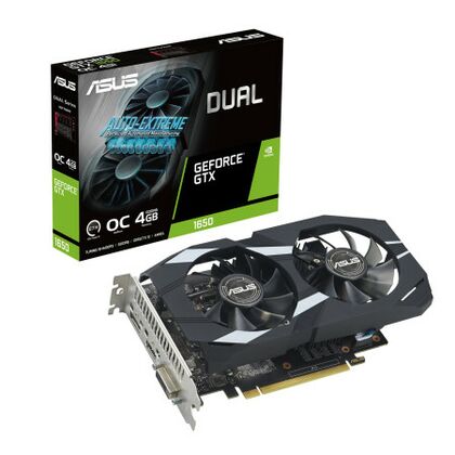 Видеокарта Asus PCI-E DUAL-GTX1650-O4GD6-P-EVO NVIDIA GeForce GTX 1650 4Gb 128bit GDDR6  DVIx1 HDMIx1 DPx1