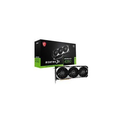 Видеокарта PCIe: GeForce RTX 4060 VENTUS 3X 8G OC  MSI (8Гб, 128 бит,  GDDR6, HDMIx1 DPx3)