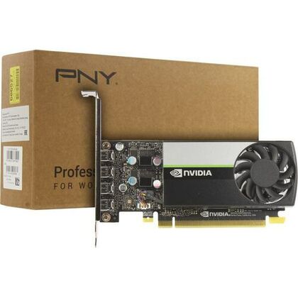 Видеокарта PNY NVIDIA Quadro T1000 8 ГБ GDDR6 128 бит 4 x Mini DisplayPort VCNT1000-8GB-BLK