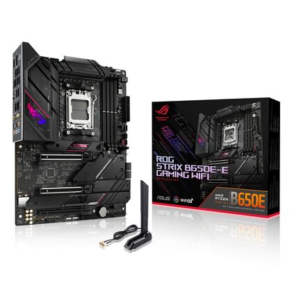 Материнская плата Asus sAM5: ROG STRIX B650E-E GAMING WIFI [AMD B650, 4xDDR5, 3xPCI-Ex16, 4хSATA3, 7хUSB3, 4xM.2, 4 x USB2, HDMI, DP, Standard-ATX ]