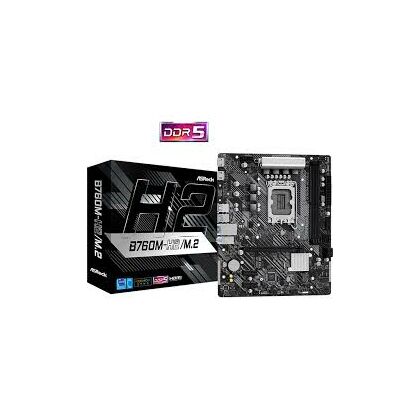 Материнская плата ASRock LGA 1700:B760M-H2/ M.2 [Intel B760, 2xDDR5, 1xPCI-Ex16, 4хSATA3, 2xM.2, 2xUSB2, 4xUSB3, HDMI, Micro-ATX]