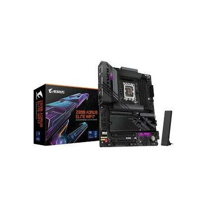 Материнская плата Gigabyte LGA 1851:Z890 AORUS ELITE WIFI7 [Intel Z890, 4xDDR5, 3xPCI-Ex16, 4хSATA3, 5хUSB3, 4хUSB2, 4xM.2, DP, Type-C, Standard-ATX]