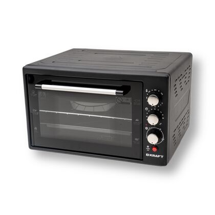 Мини печь Kraft KF-MO 3802 KBL черный  (1500 Вт, объем - 38 л, управление: механическое)