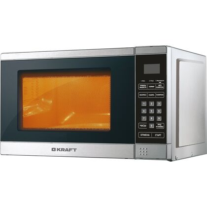 Микроволновая печь соло Kraft KF20MW7S-300D серебро (700 Вт, объем - 20 л, управление: сенсорное)