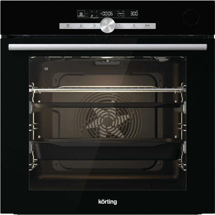 Электрический встраиваемый духовой шкаф Korting OKB 9982 EN ST черный ( объем - 77 л. t -300°)