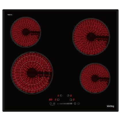 Электрическая варочная панель Korting HK 63500 B черный (конфорок - 4 шт, панель - стеклокерамика)