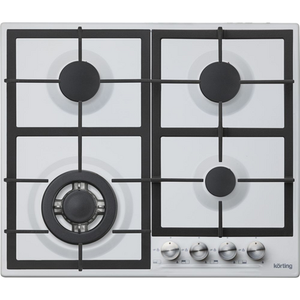 Газовая варочная панель Korting HG 665 CTW черный (конфорок - 4 шт, панель - эмалированная сталь)