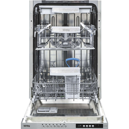 Посудомоечная машина встраиваемая Korting KDI 45488 серебристая (вместимость - 10 комплектов, расход воды - 8 л)