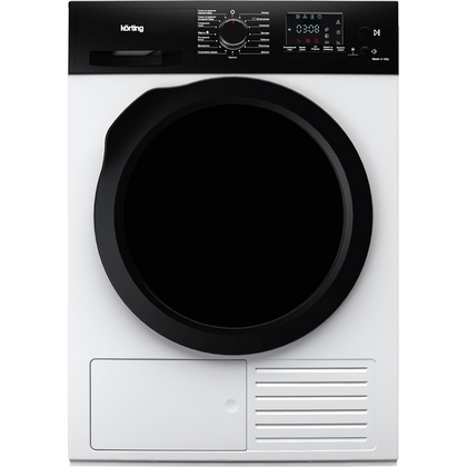 Сушильная машина Korting KD 69 IHP белый/ черный (загрузка - 9 кг, Комбинированная, программ - 15)