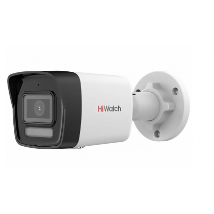 Видеокамера IP 8 Mp уличная HiWatch цилиндрическая, f: 2.8 мм, 3840*2160, ИК: 30 м, LED:30 м, карта до 512 Gb, микрофон (DS-I850M(2.8MM))
