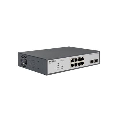 Неуправляемый POE-коммутатор 08 портов Origo OS2210FP/ 120W/ A1A ( 8x1Гбит/ с, 2xSFP, 8xPOE, PoE‑бюджет 120 Вт) корпус - металл