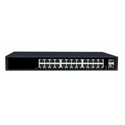 Неуправляемый POE-коммутатор 26 портов NetLan NLS-1226P (24x100Мбит/ с 2x1Гбит/ с, 2xSFP, 24xPOE, PoE‑бюджет 320 Вт) корпус - металл