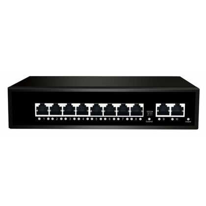 Неуправляемый POE-коммутатор 10 портов NetLan NLS-1110P (10x100Мбит/ с, 8xPOE, PoE‑бюджет 120 Вт) корпус - металл