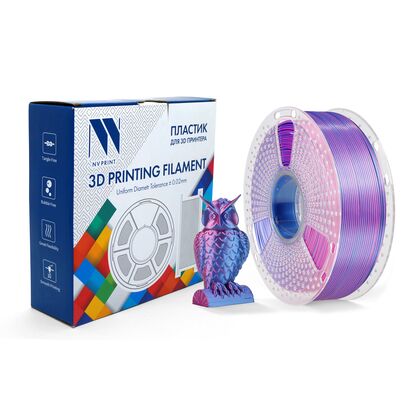 Купить Филамент Silk PLA+  Red/ Blue  для 3D печати (1,75мм/ 330м/ 1кг) NV Print в Симферополе, Севастополе, Крыму