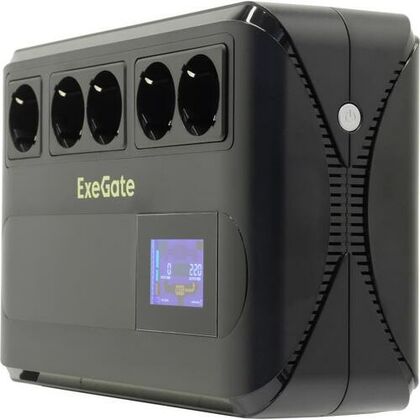 ИБП ExeGate NEO Smart BU-600 600ВА/ 360Вт, 5хSchuko, AVR, (Аккумулятор 12В/ 7Ah)