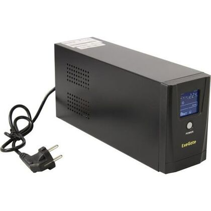 ИБП ExeGate SpecialPro Smart LLB-1000 1000ВА/ 550Вт, 1хSchuko, 2хC13, AVR, USB, (Аккумулятор 12В/ 9Ah)