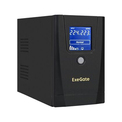 ИБП ExeGate SpecialPro Smart LLB-900 900ВА/ 500Вт, 1xSchuko, 2xC13, AVR, USB,(Аккумулятор 12В/ 9Ah)