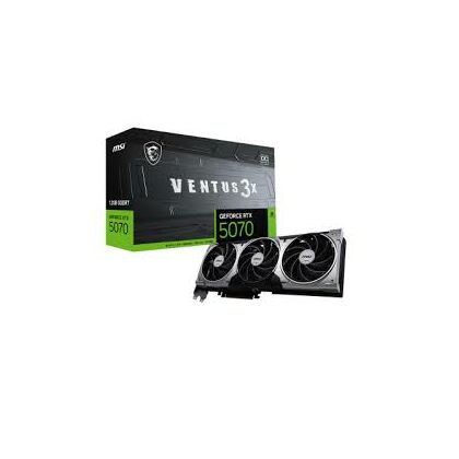 Видеокарта PCIe: GeForce RTX 5070 12G VENTUS 3X MSI (12Gb, GDDR7, 192 бит, 3*DP, HDMI)