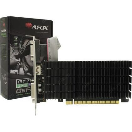 Видеокарта PCIe: Geforce GT 710 Afox (1Gb, DDR3, 64 bit, 1 х DVI-I, 1 х HDMI , 1 х VGA (D-Sub)) AF710-1024D3L5
